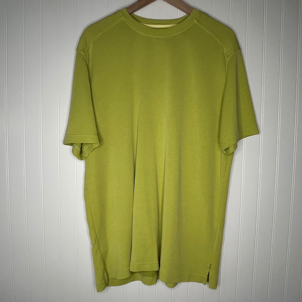 Tommy Bahama Mens T Shirt M Lime Green Tencel Lyocell Resort Casual Tee
